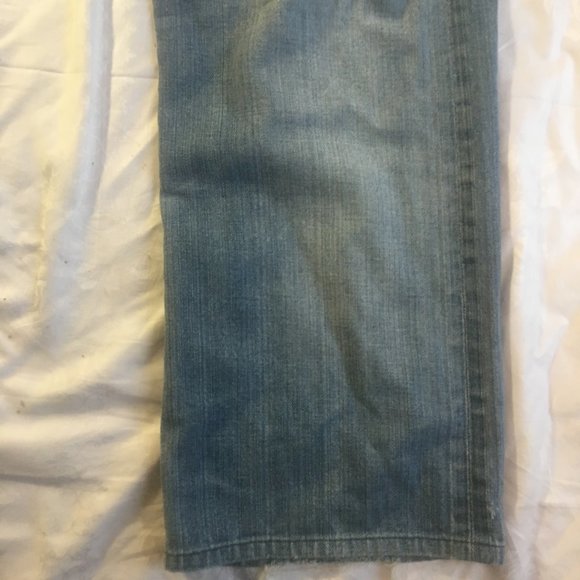 *HOST PICK* 7 FOR ALL MANKIND Standard Straight Distressed Blue Jeans Sz 33 x29 - Picture 8 of 16